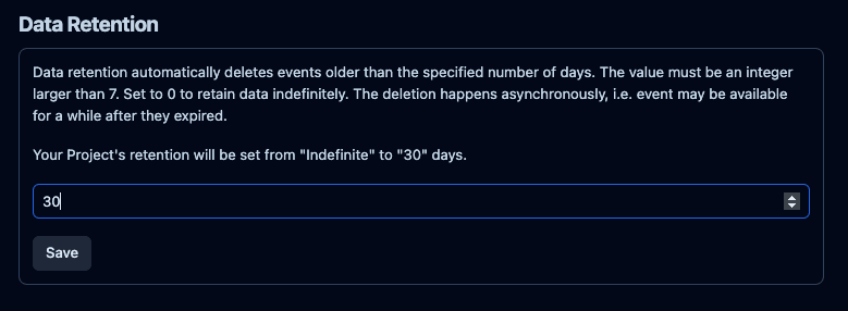 Configure data retention in Neural Inverse