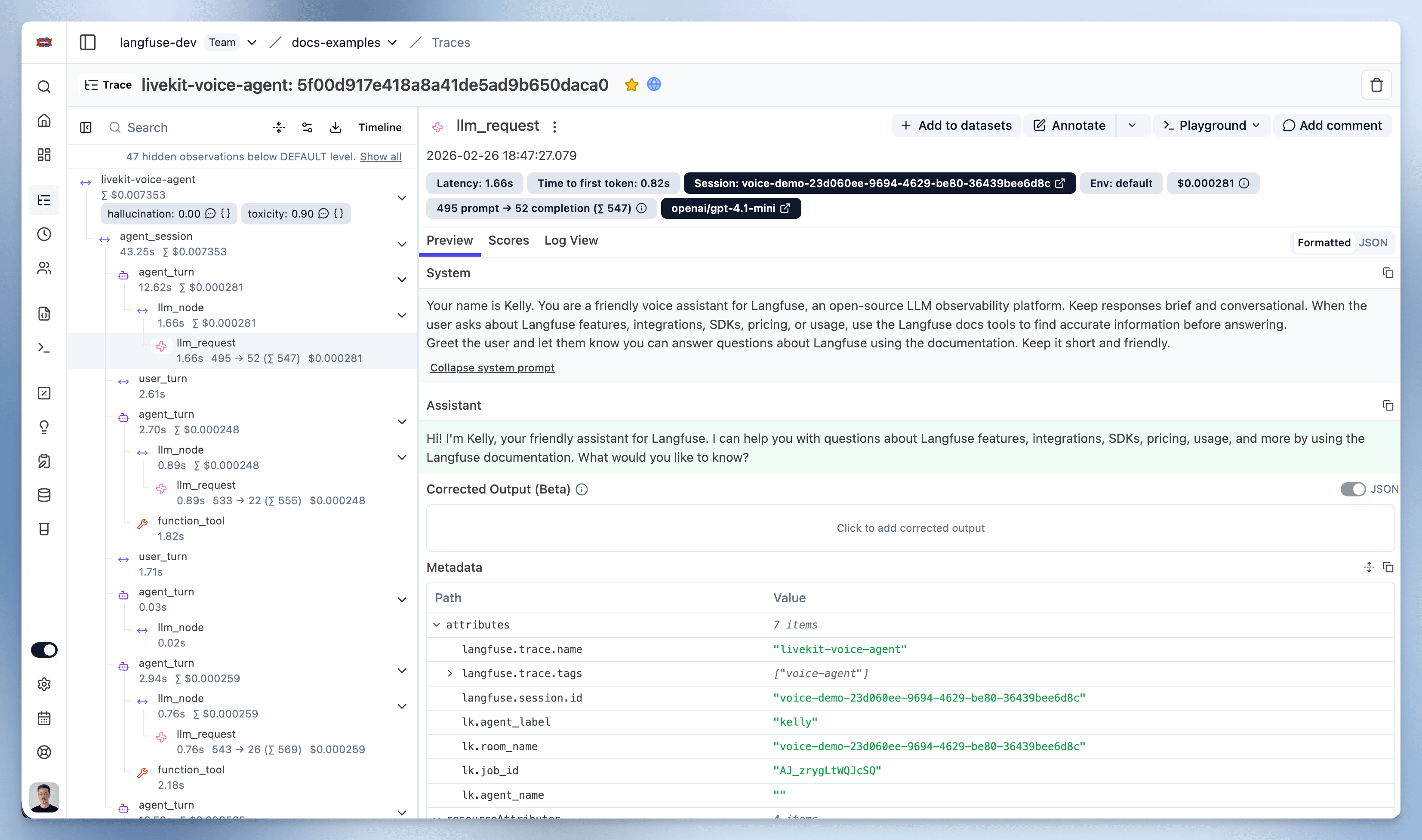 LiveKit trace in Neural Inverse